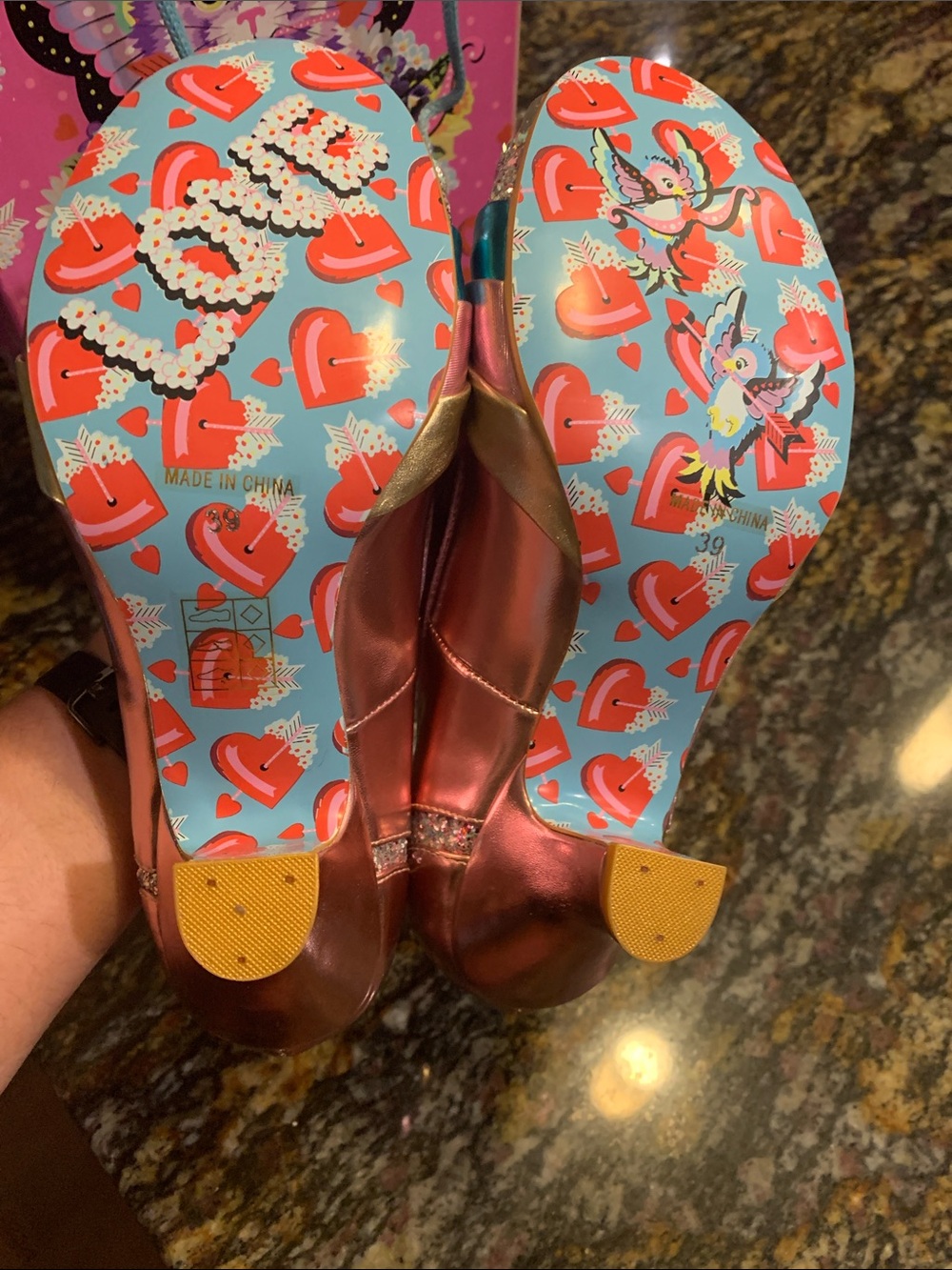 Irregular Choice “Stupenda” Multicolor Metallic Heels - Picture 7 of 11